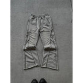 Hearujoy Contrast color splicing zipper hip-hop stretch couple casual pants American retro trendy functional street sports ins trousers